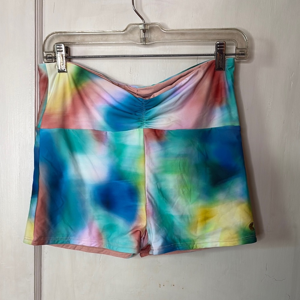 Citrus Sparkle Pink Reversible Fabric to a Colorful Tie-Dye Women's Swim Bottom